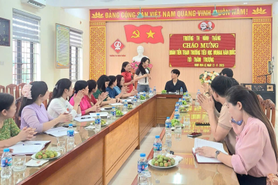 ĐOÀN TIỀN TRẠM TRƯỜNG TIỂU HỌC MUHAK (HÀN QUỐC) TỚI THĂM TRƯỜNG TIỂU HỌC NINH THẮNG